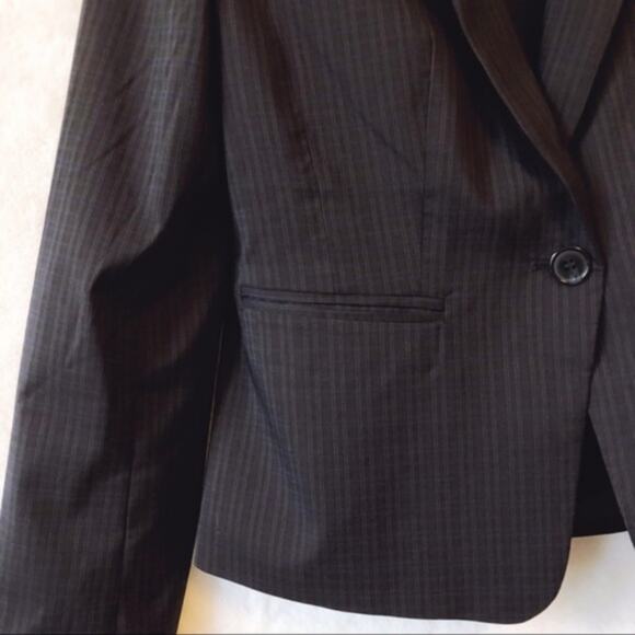 Ann Taylor Striped Black Suit Blazer - Picture 2 of 7